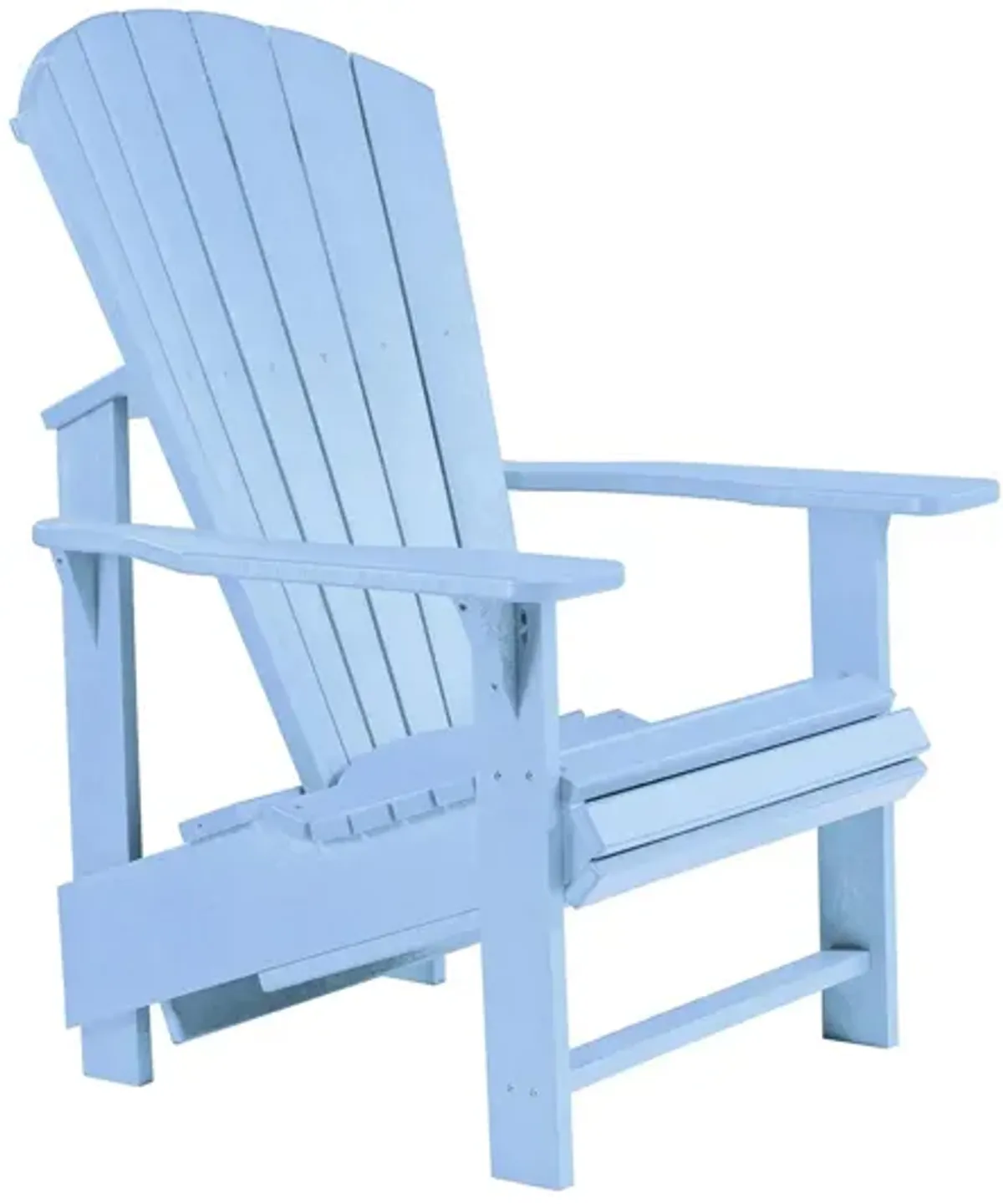 Generation Recycled Outdoor Upright Adirondack Chair in Sky Blue by C.R. Plastic Products