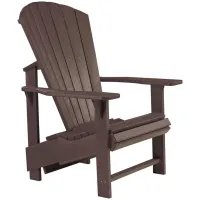 Generation Recycled Outdoor Upright Adirondack Chair in Blue, Brown by C.R. Plastic Products