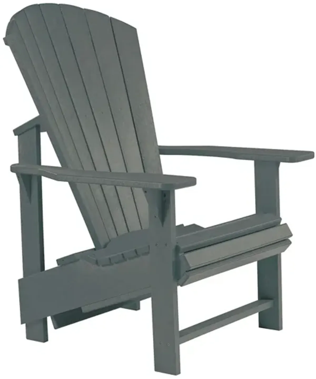 Generation Recycled Outdoor Upright Adirondack Chair in Slate Gray by C.R. Plastic Products