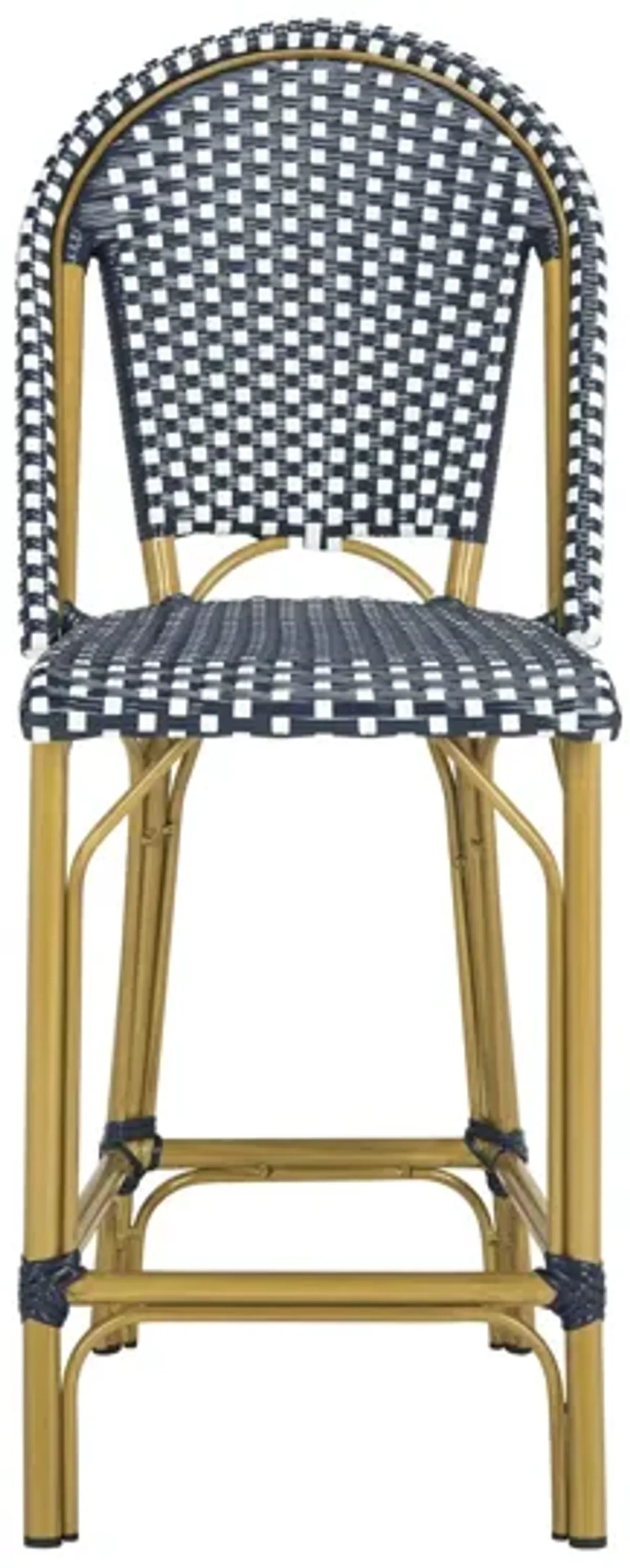 Cam Outdoor French Bistro Counter Stool in Lime by Safavieh