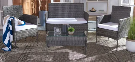 Yves 4-pc. Patio Set in Slate Gray by Safavieh