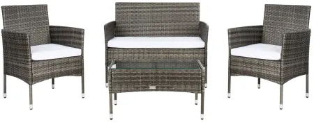 Yves 4-pc. Patio Set in Slate Gray by Safavieh