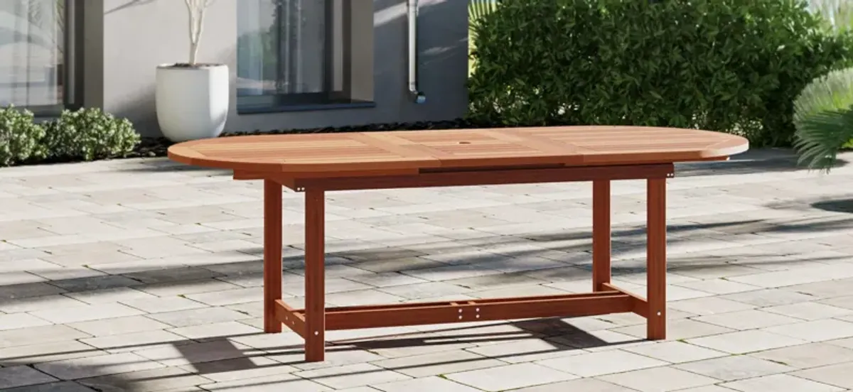 Amazonia 71" Outdoor Dining Table w/ Leaf