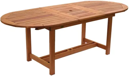 Amazonia 71" Outdoor Dining Table w/ Leaf in Brown by International Home Miami