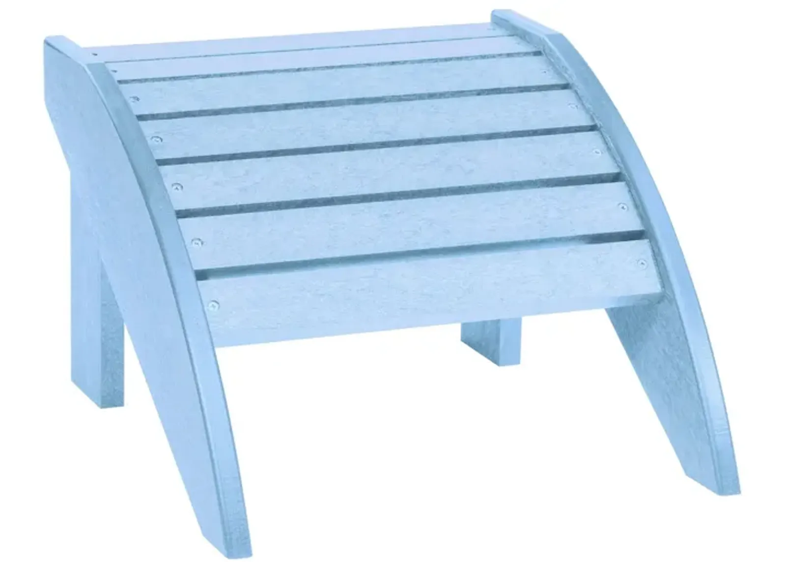 Generation Recycled Outdoor Adirondack Footstool in Sky Blue by C.R. Plastic Products