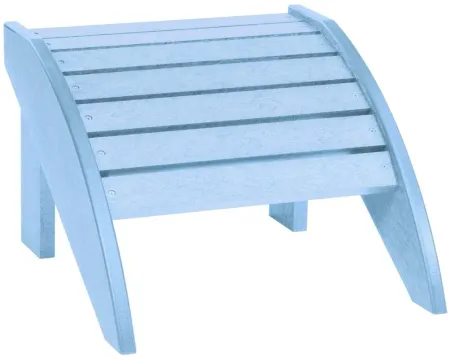 Generation Recycled Outdoor Adirondack Footstool in Sky Blue by C.R. Plastic Products