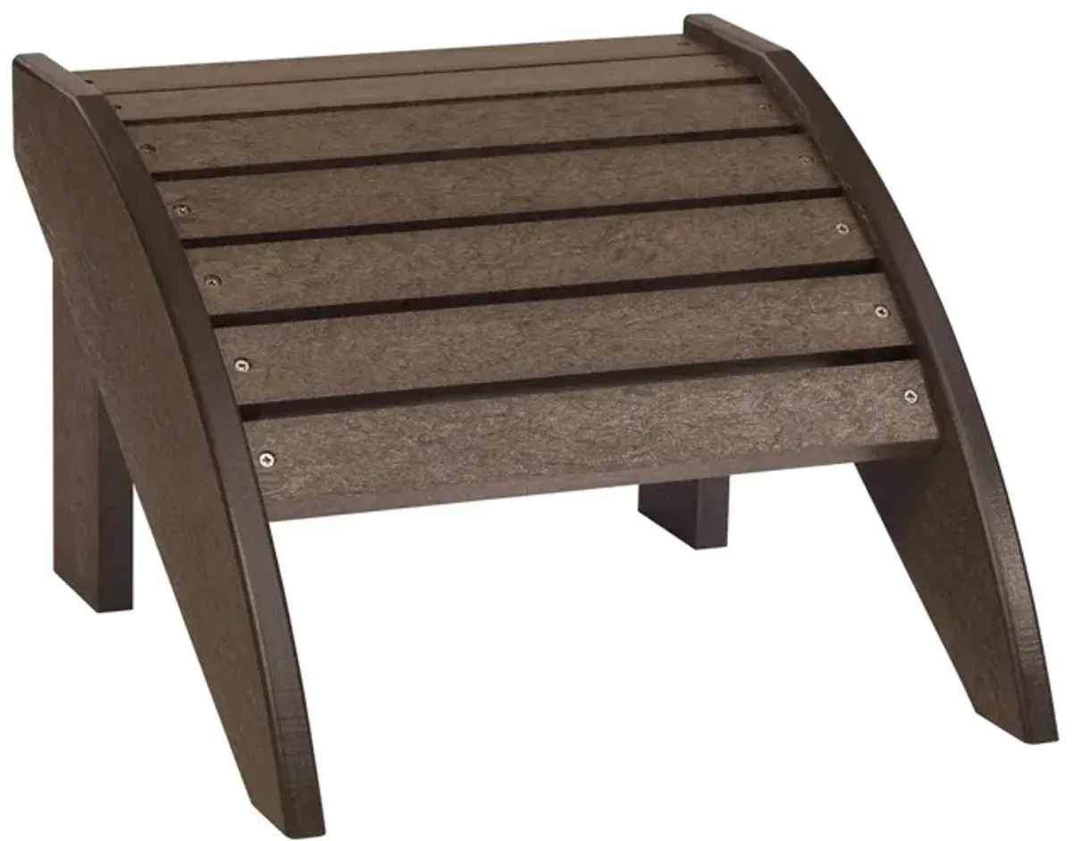 Generation Recycled Outdoor Adirondack Footstool in Chocolate by C.R. Plastic Products