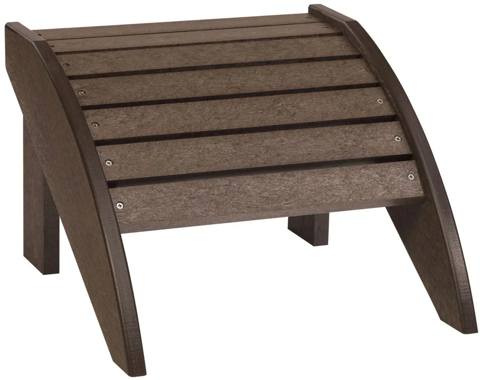 Generation Recycled Outdoor Adirondack Footstool in Chocolate by C.R. Plastic Products