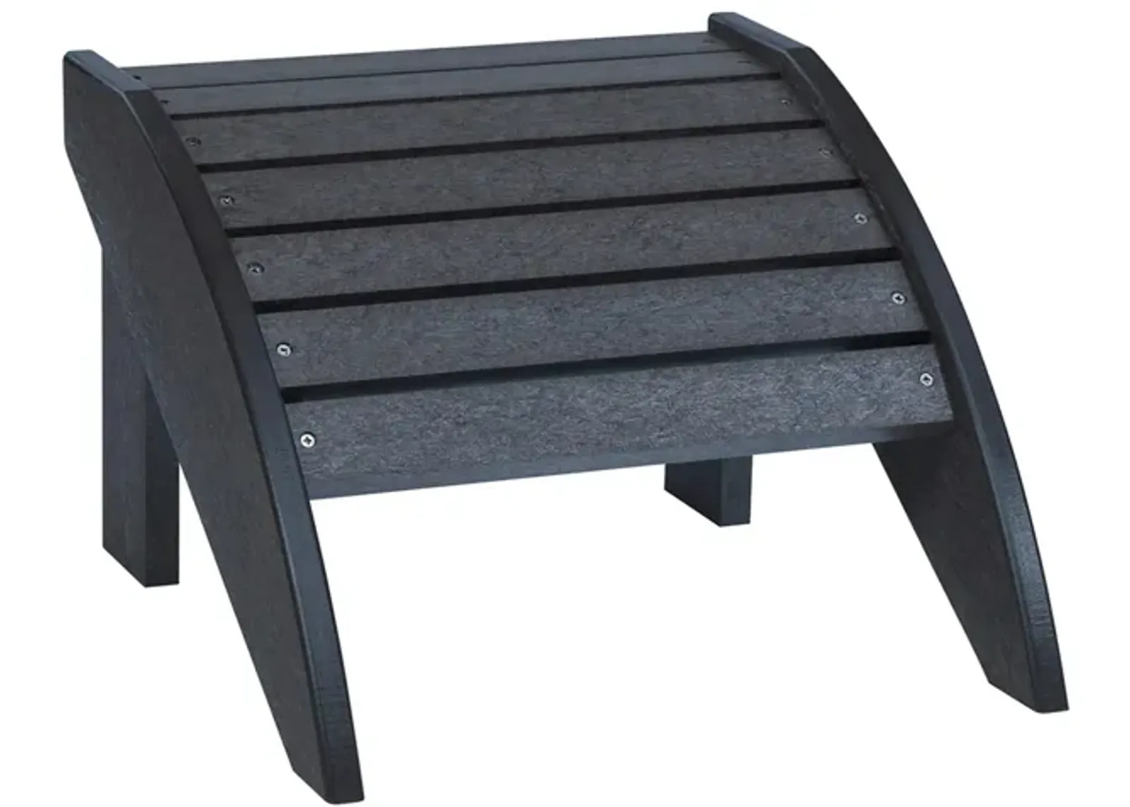 Generation Recycled Outdoor Adirondack Footstool in Black by C.R. Plastic Products