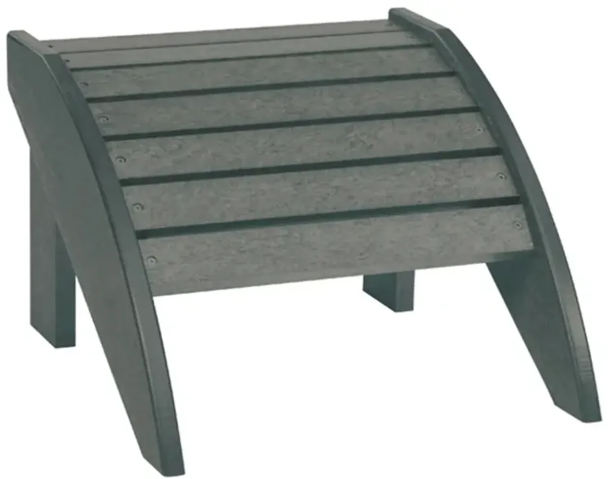 Generation Recycled Outdoor Adirondack Footstool in Slate Gray by C.R. Plastic Products