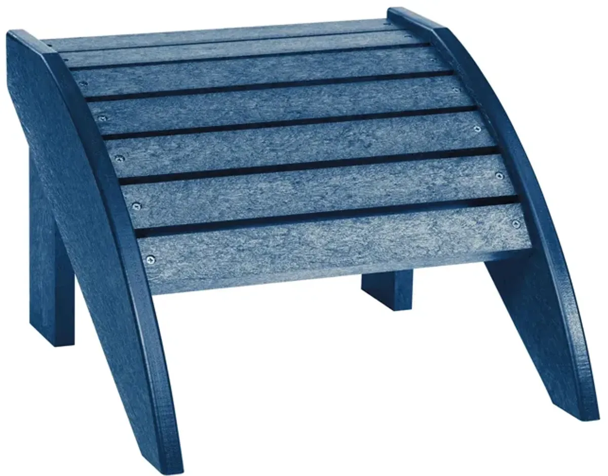 Generation Recycled Outdoor Adirondack Footstool in Navy by C.R. Plastic Products