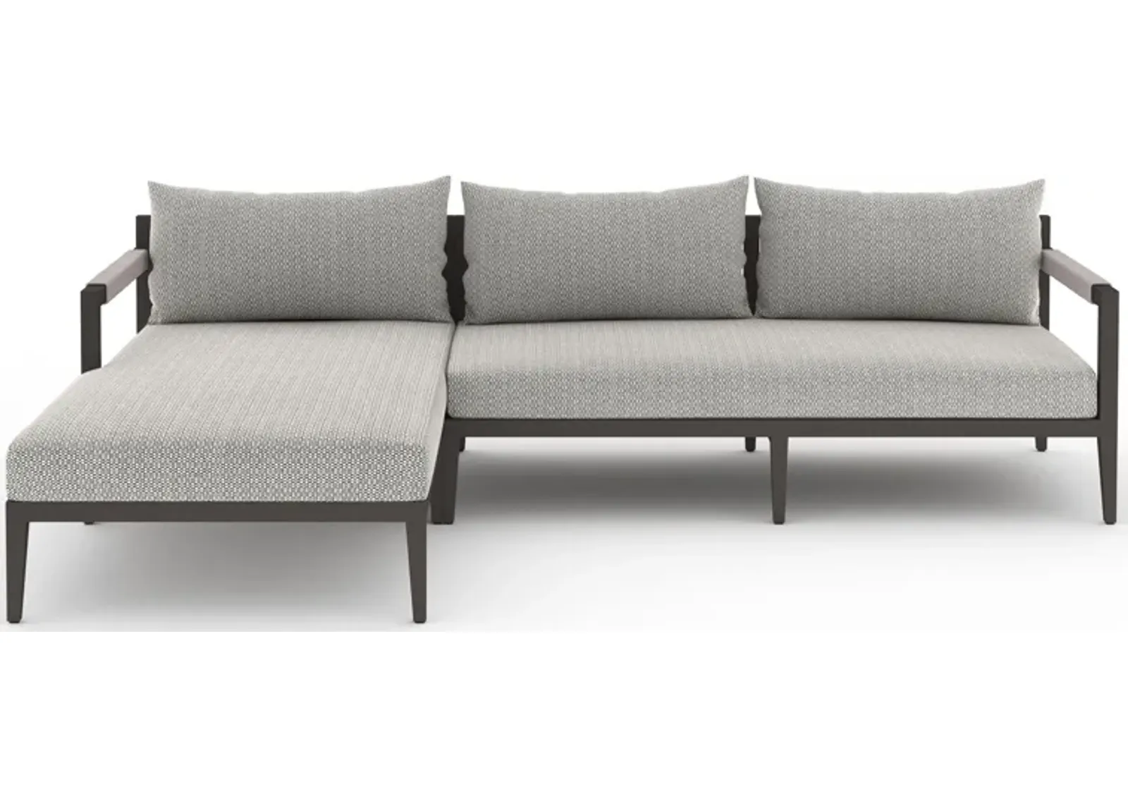 Sherwood 2-pc. Left Arm Facing Outdoor Sectional Sofa with Chaise in Faye Ash by Four Hands