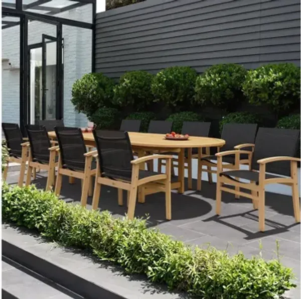 Campos 9-pc. Oval Extendable Patio Dining Table Set