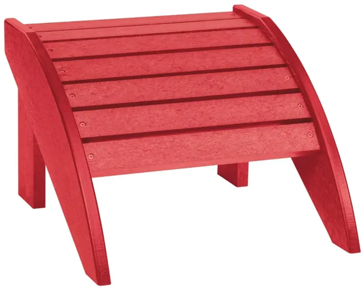 Generation Recycled Outdoor Adirondack Footstool in Red by C.R. Plastic Products