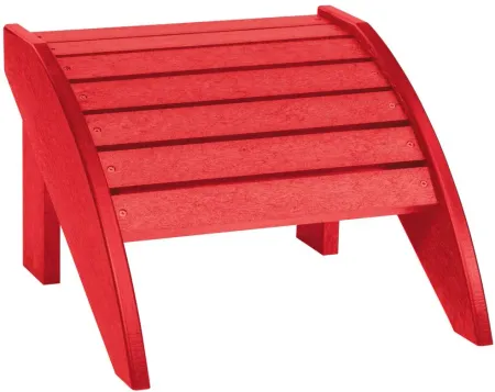 Generation Recycled Outdoor Adirondack Footstool in Red by C.R. Plastic Products