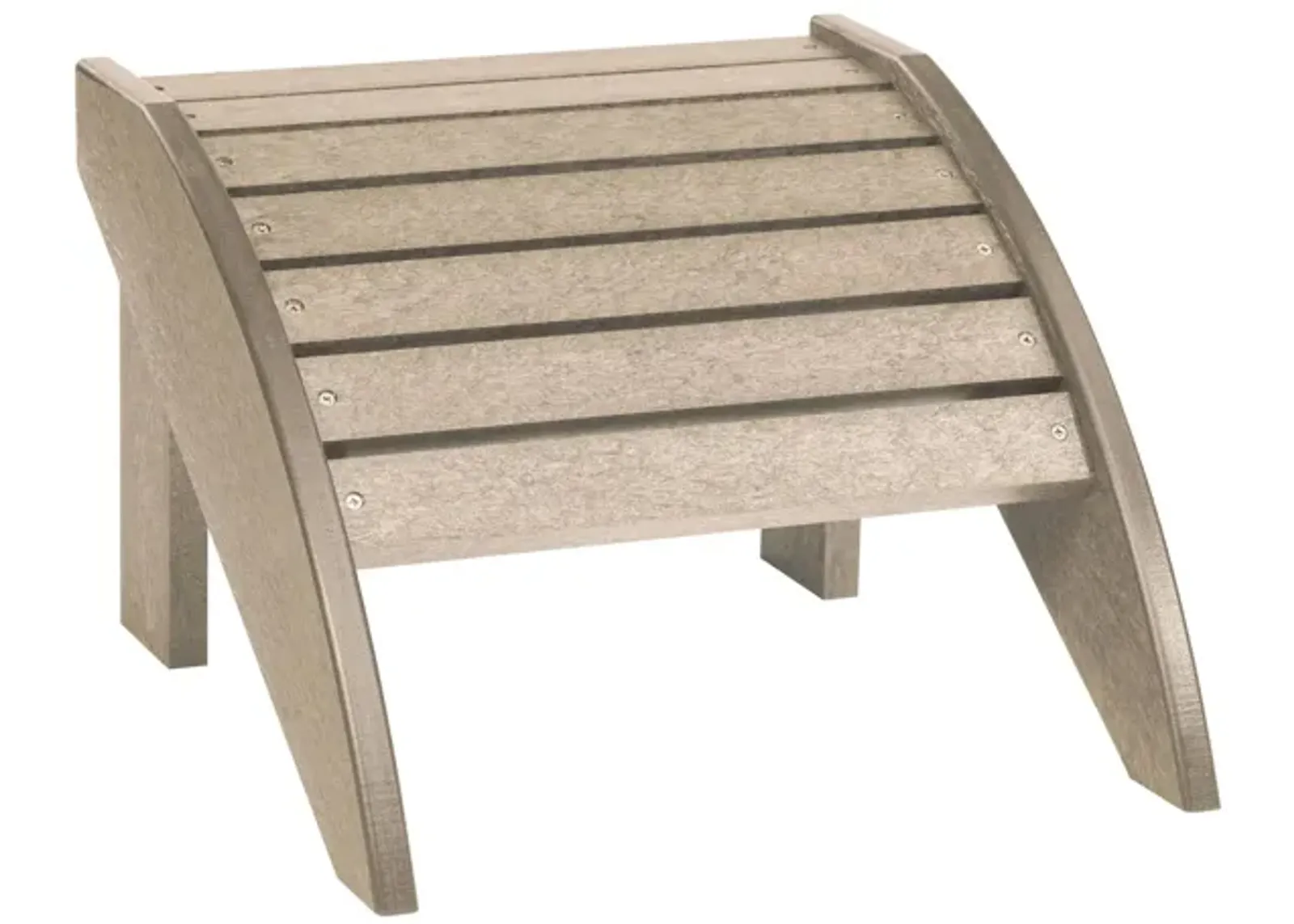 Generation Recycled Outdoor Adirondack Footstool in Beige by C.R. Plastic Products