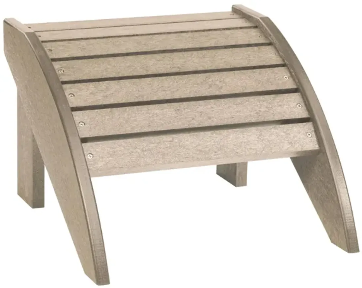 Generation Recycled Outdoor Adirondack Footstool in Beige by C.R. Plastic Products