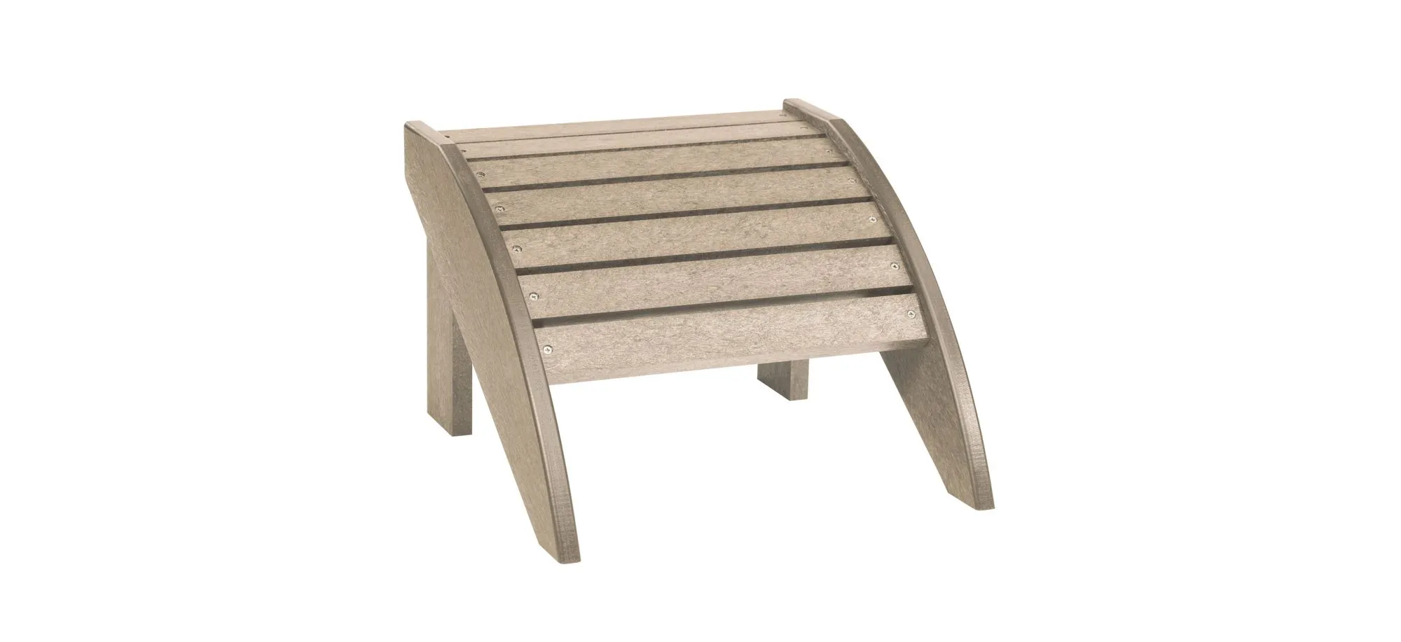 Generation Recycled Outdoor Adirondack Footstool in Beige by C.R. Plastic Products