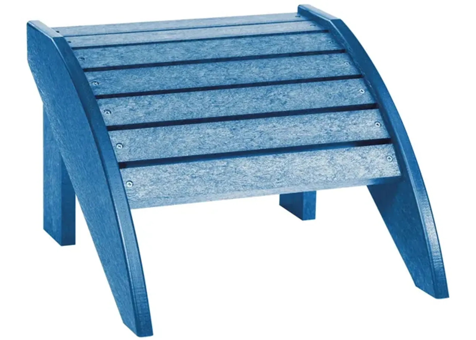 Generation Recycled Outdoor Adirondack Footstool in Blue by C.R. Plastic Products