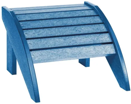 Generation Recycled Outdoor Adirondack Footstool in Blue by C.R. Plastic Products