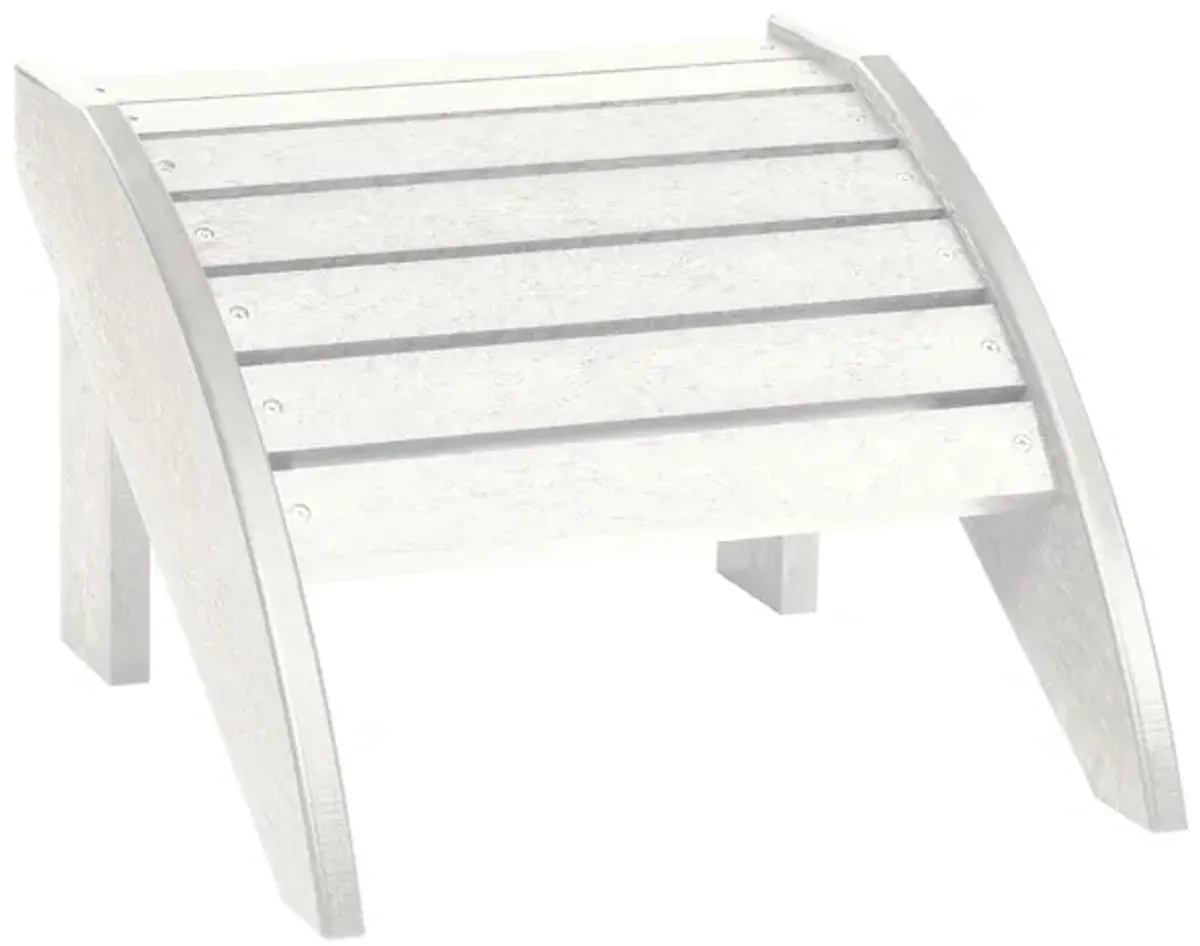 Generation Recycled Outdoor Adirondack Footstool in White by C.R. Plastic Products