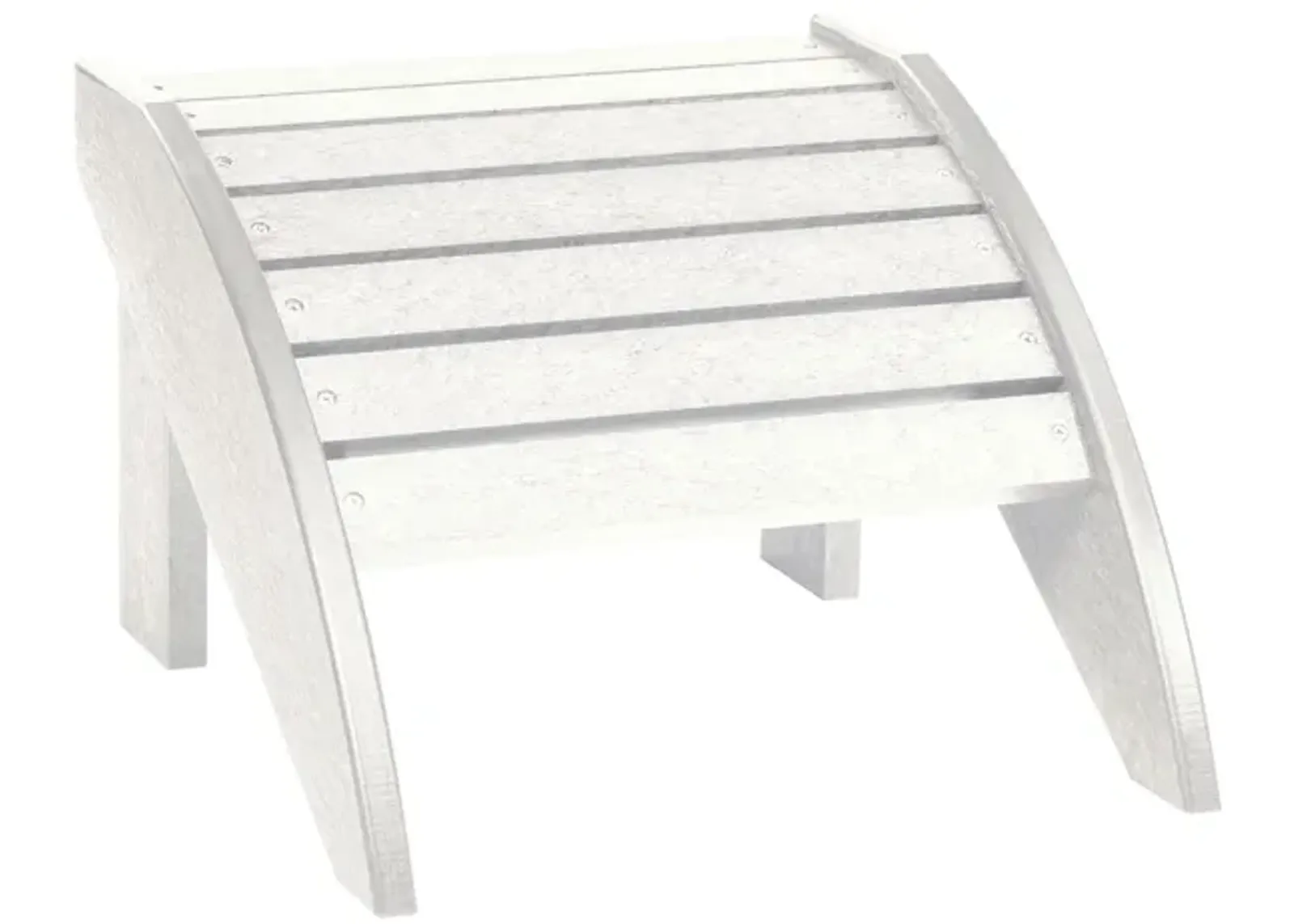 Generation Recycled Outdoor Adirondack Footstool in White by C.R. Plastic Products