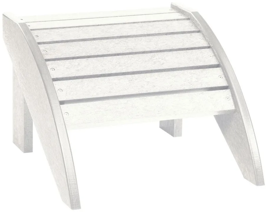 Generation Recycled Outdoor Adirondack Footstool in White by C.R. Plastic Products