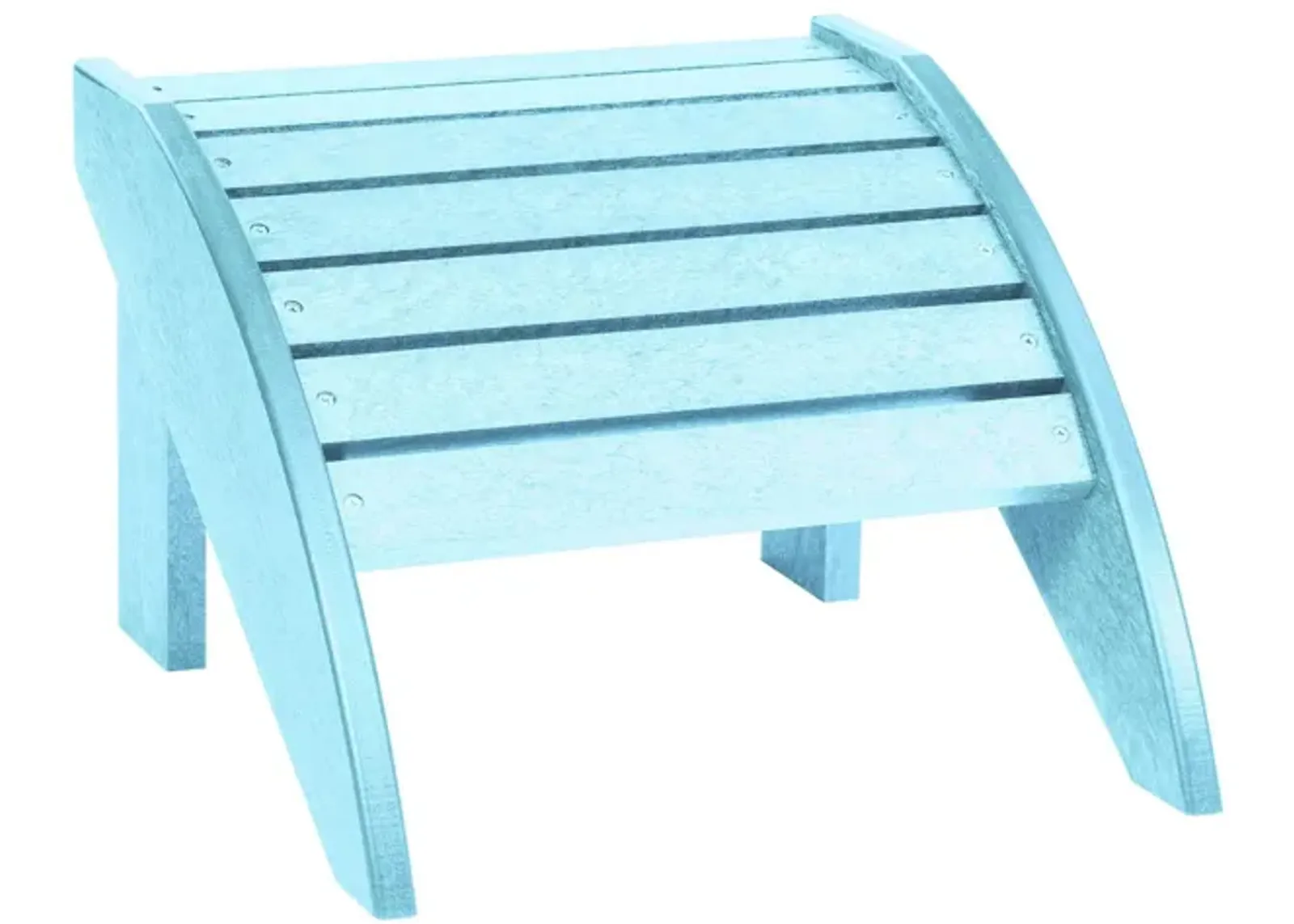 Generation Recycled Outdoor Adirondack Footstool in Aqua by C.R. Plastic Products