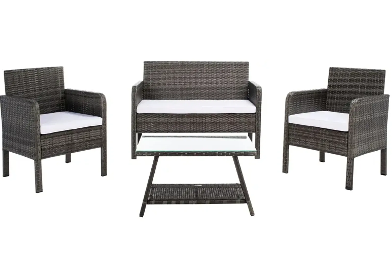 Leah 4-pc. Patio Set in Blue by Safavieh