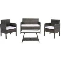 Leah 4-pc. Patio Set in Blue by Safavieh