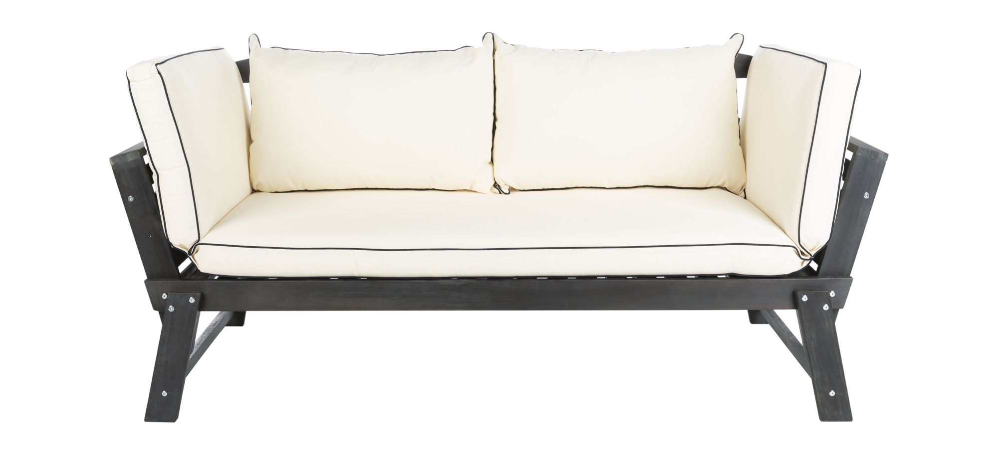 Vesta Modern Contemporary Daybed in Ash Gray / White by Safavieh