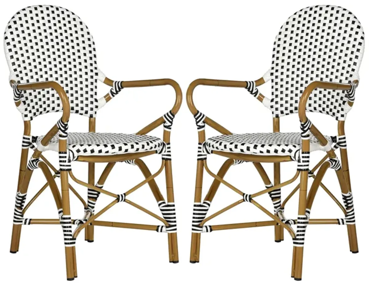Dario Outdoor Stacking Arm Chair -Set of 2