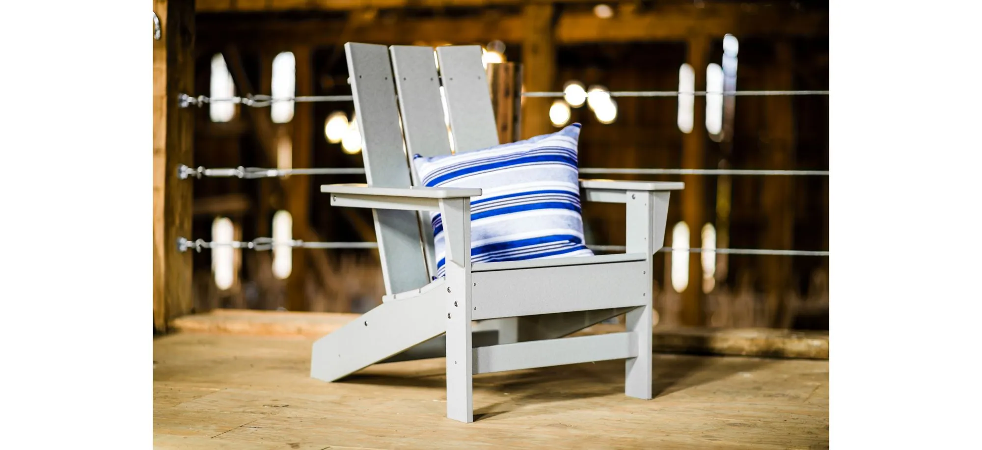 Aria Adirondack Chair in Gray by DUROGREEN OUTDOOR