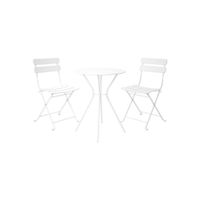 COSCO Outdoor 3-pc Bistro Set in White by DOREL HOME FURNISHINGS