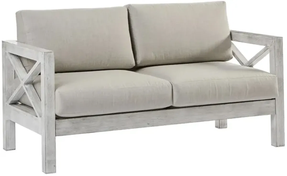 Farlowe Outdoor Loveseat in Brushed White by South Sea Outdoor Living