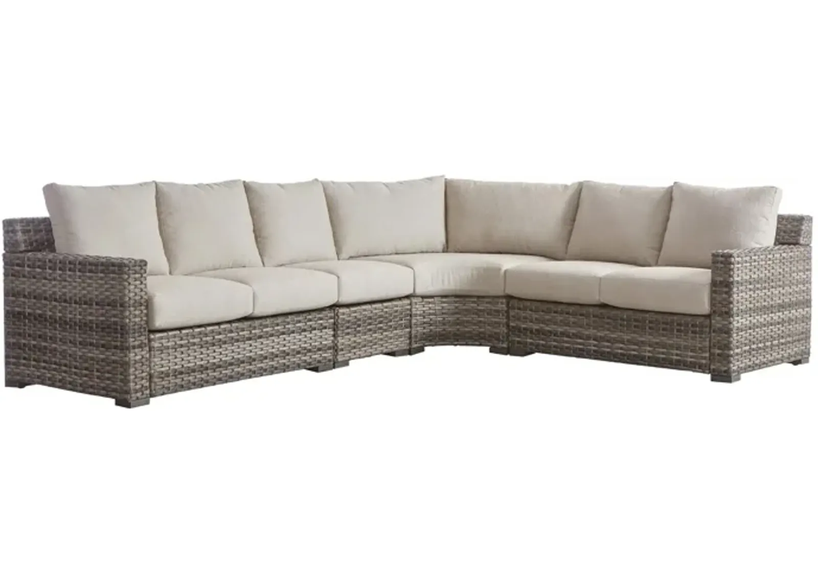 Java 4-pc Wedge Outdoor Sectional in Sandstone by South Sea Outdoor Living