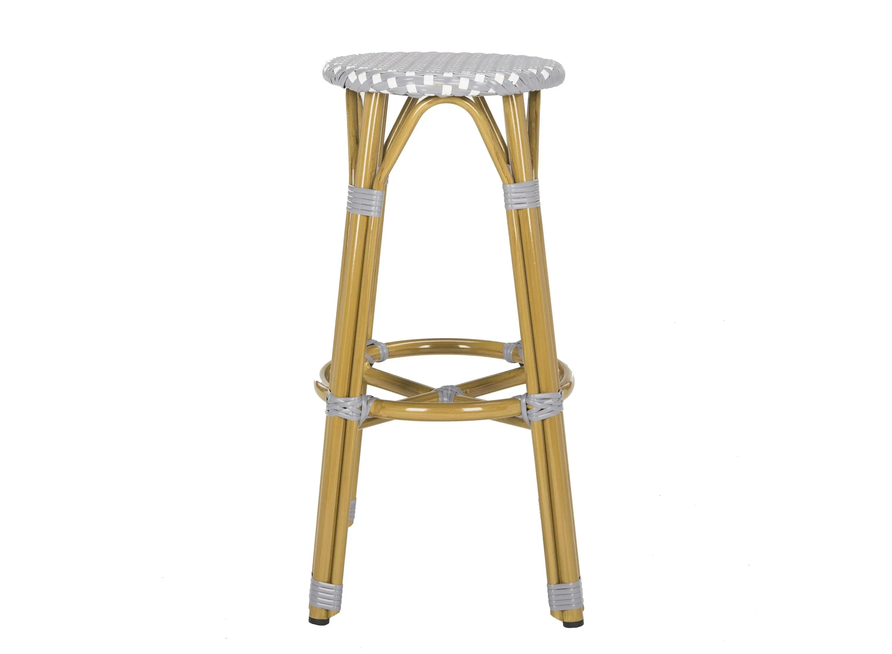 Cadeo Outdoor Bar Stool in Iris/Granite by Safavieh