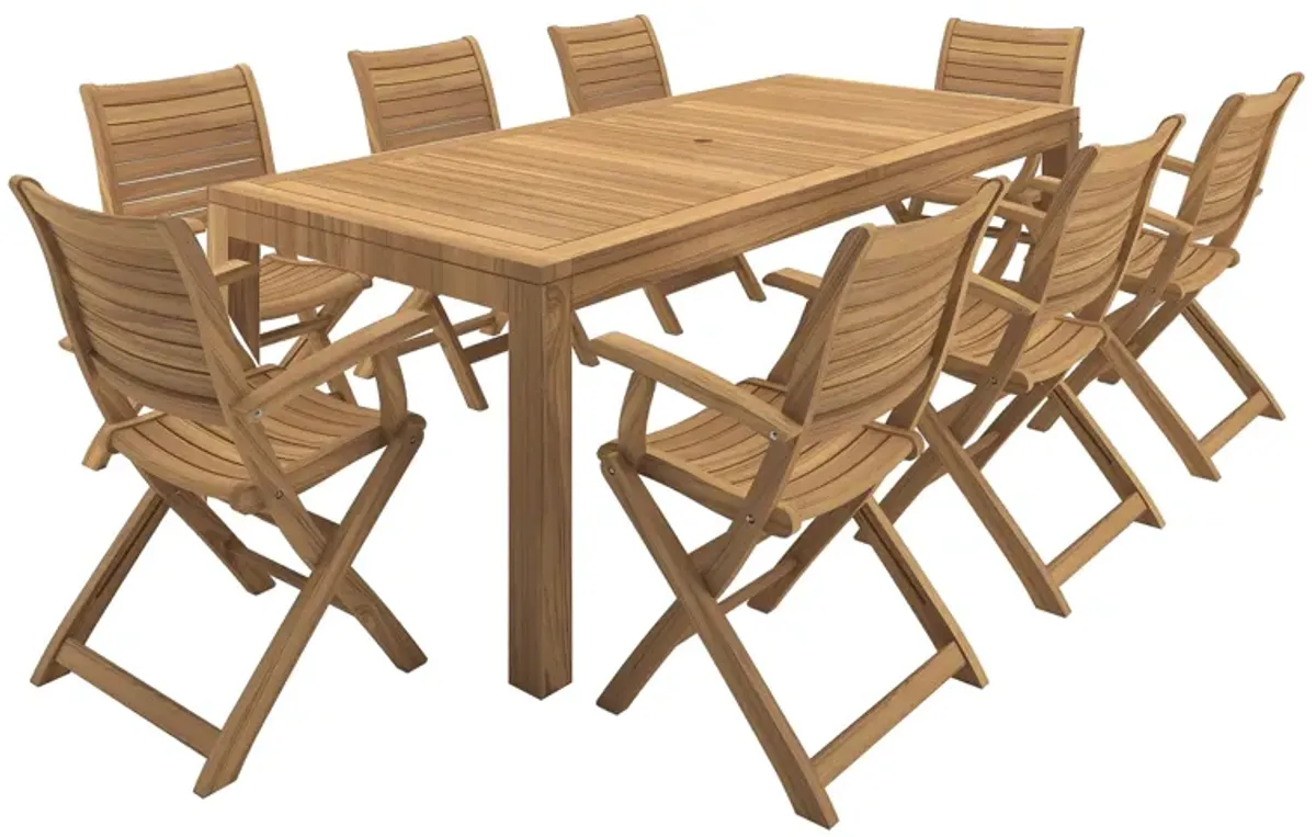 Campos 9-pc. Rectangular Patio Dining Table Set