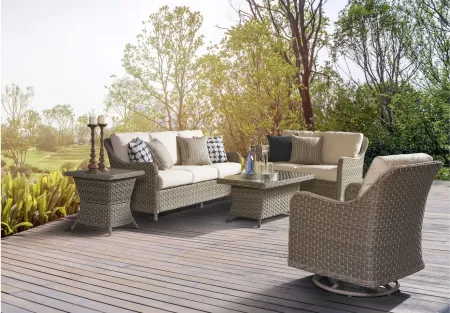 Mayfair Outdoor Coffee Table in Pebble by South Sea Outdoor Living