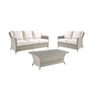 Mayfair 3-Pc Oudoor Living Outdoor Sofa Set in Pebble by South Sea Outdoor Living