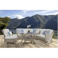 Mayfair 3-Pc. Outdoor Sectional in Pebble by South Sea Outdoor Living