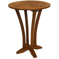 Sandpiper Outdoor Round Table in Brown by Outdoor Interiors