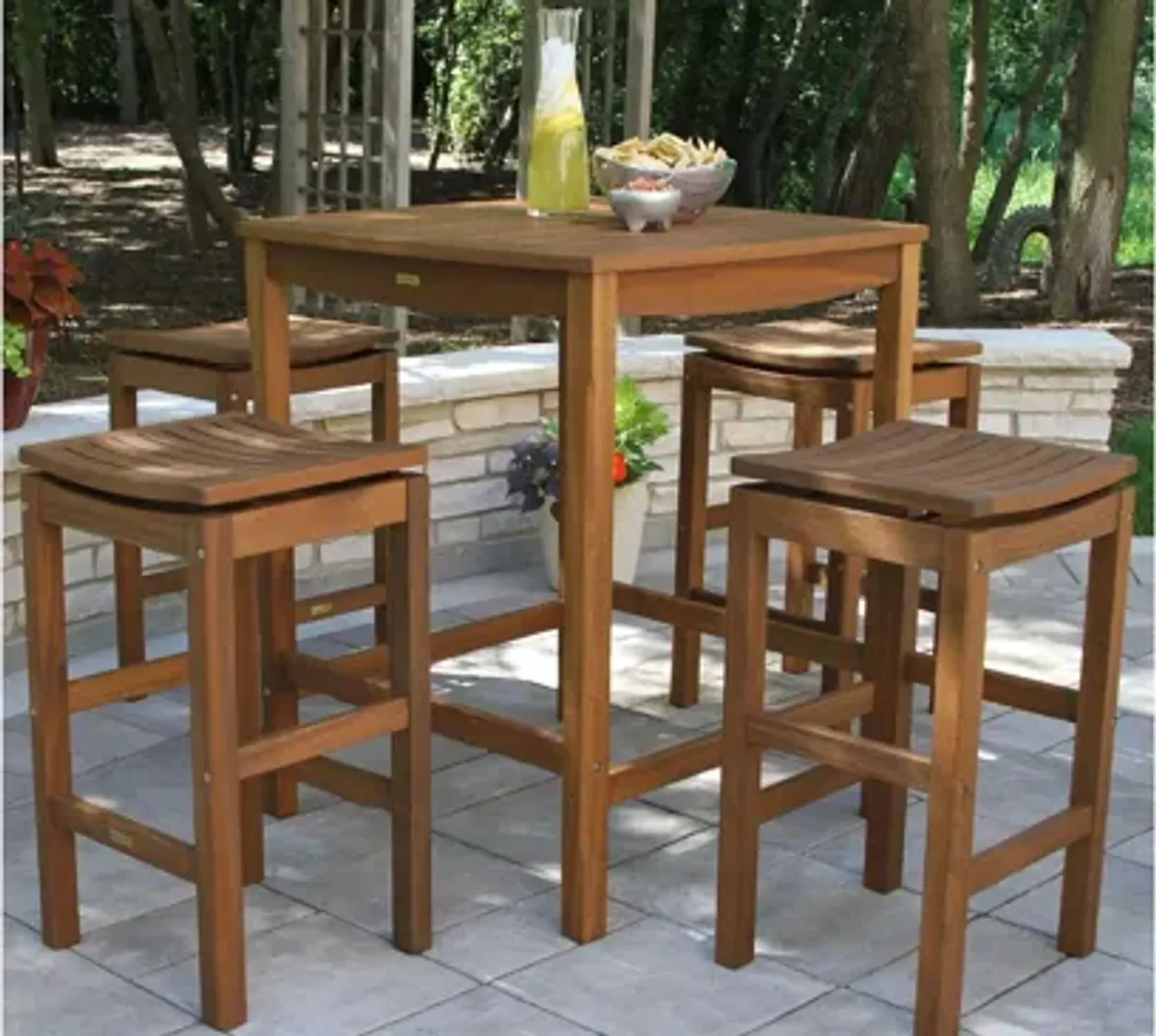 Sandpiper Outdoor Bar-Height Square Table