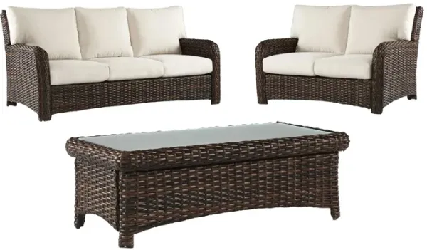 St Tropez 3-pc. Outdoor Living Outdoor Sofa Set