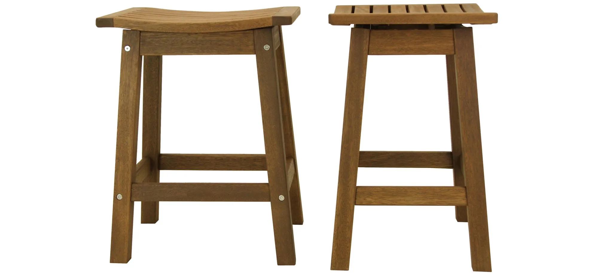 Biddle Outdoor Counter Height Stool - Set of 2 in Brushed White by Outdoor Interiors