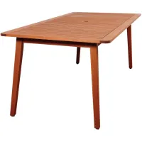 Amazonia Outdoor Rectangular Table in Brown by International Home Miami