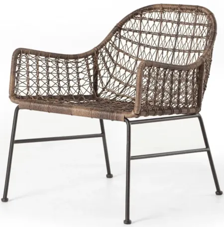 Bandera Outdoor Woven Club Chair in Gray Teak by Four Hands