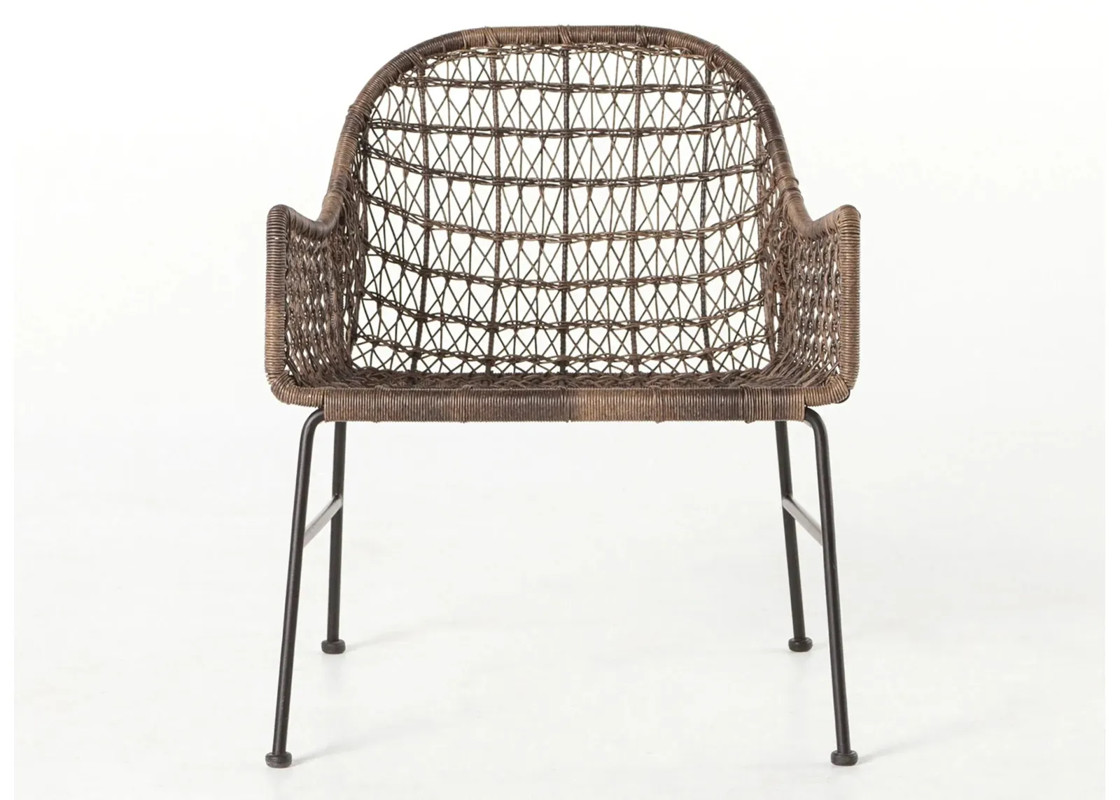 Bandera Outdoor Woven Club Chair in Gray Teak by Four Hands