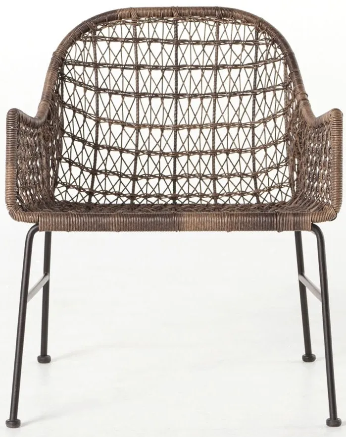 Bandera Outdoor Woven Club Chair in Gray Teak by Four Hands