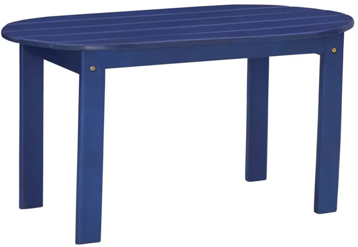 Adirondack Coffee Table in Blue Satin by Linon Home Decor